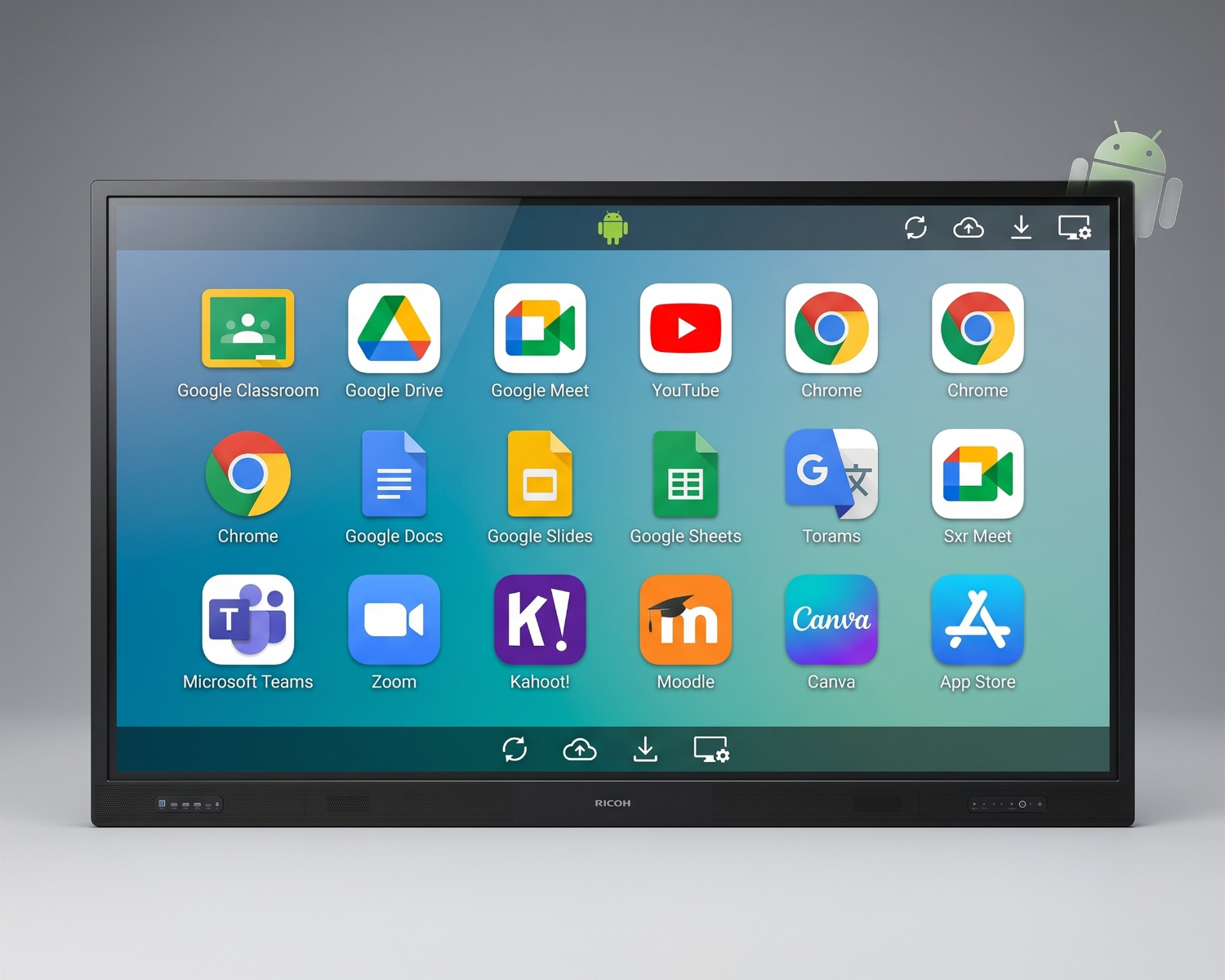 Interfaz Android integrada en la pantalla Tii de México